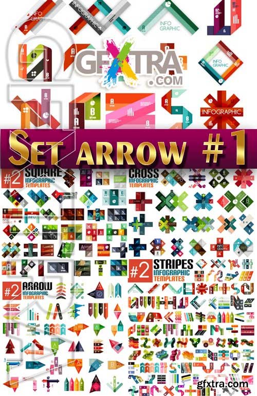 Set of arrows and pointers #1 - Stock Vector