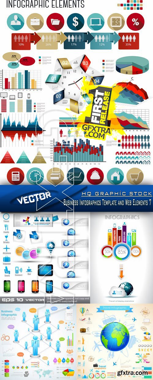 Stock Vector - Business Infographics Template and Web Elements 7
