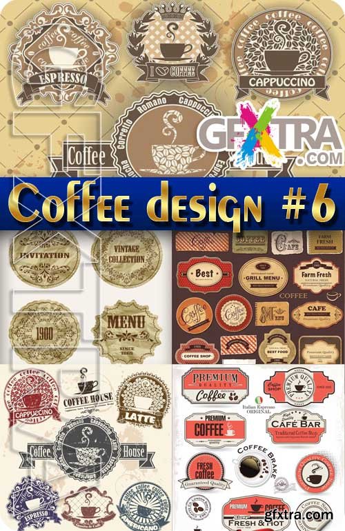 Coffee Designs #6 - Stock Vector