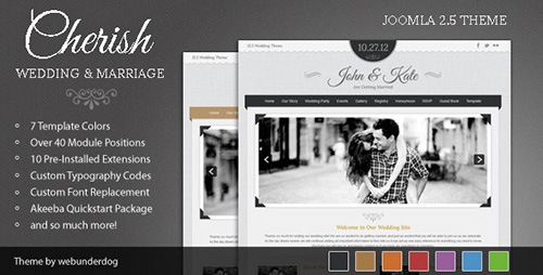 ThemeForest - Cherish Joomla Marriage & Wedding Theme