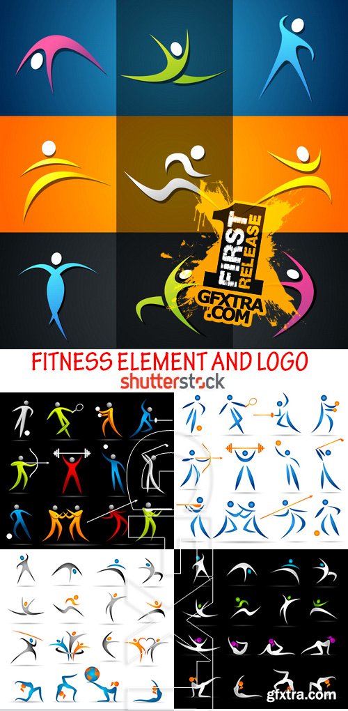 Fitness Elements & Logos 26xEPS