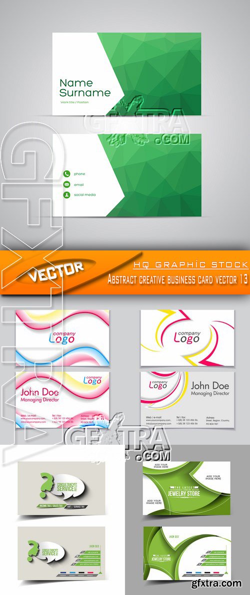 Stock Vector - Abstract creative business card vector 13