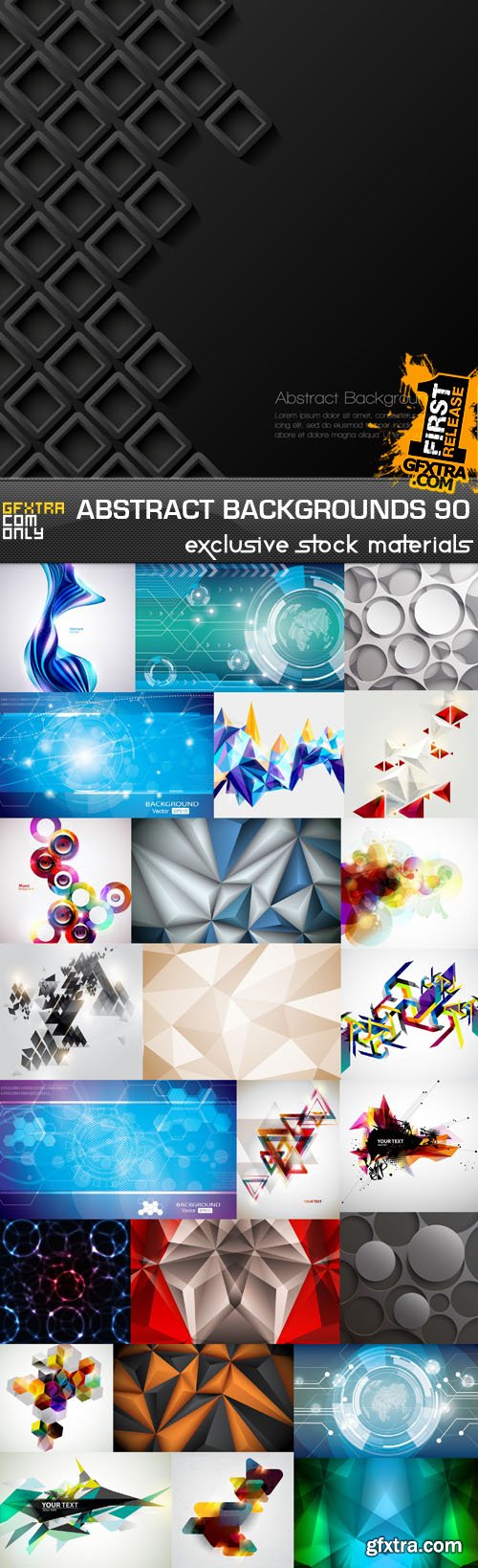 Collection of Vector Abstract Backgrounds #90, 25xEPS