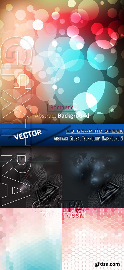 Stock Vector - Abstract Global Technology Backround 8