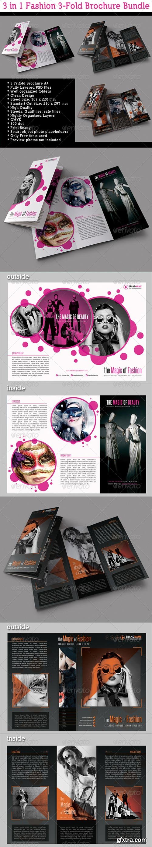 GraphicRiver - 3 in 1 Fashion 3-Fold Brochure Bundle 02