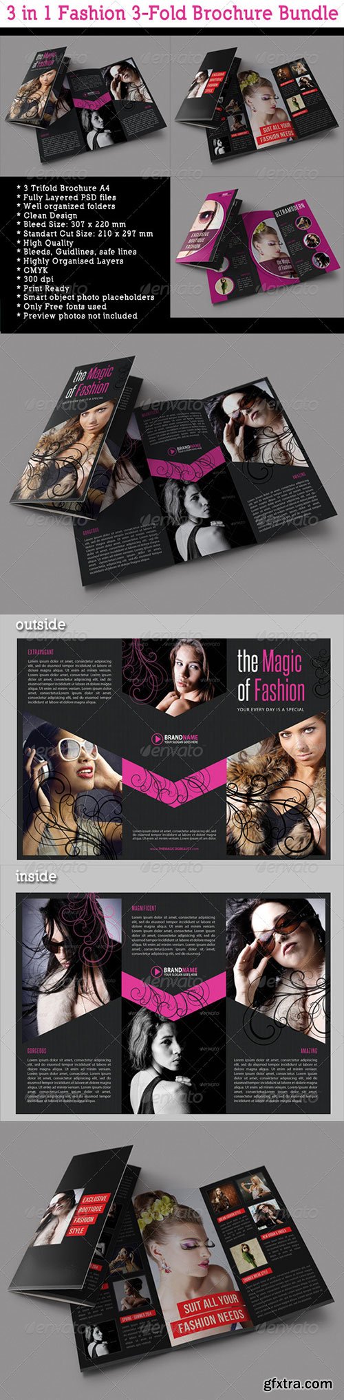 GraphicRiver - 3 in 1 Fashion 3-Fold Brochure Bundle 03