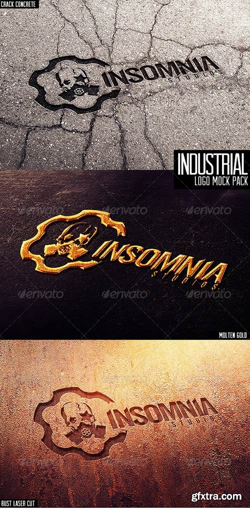 GraphicRiver - Industrial Photorealistic Logo Mock-Up