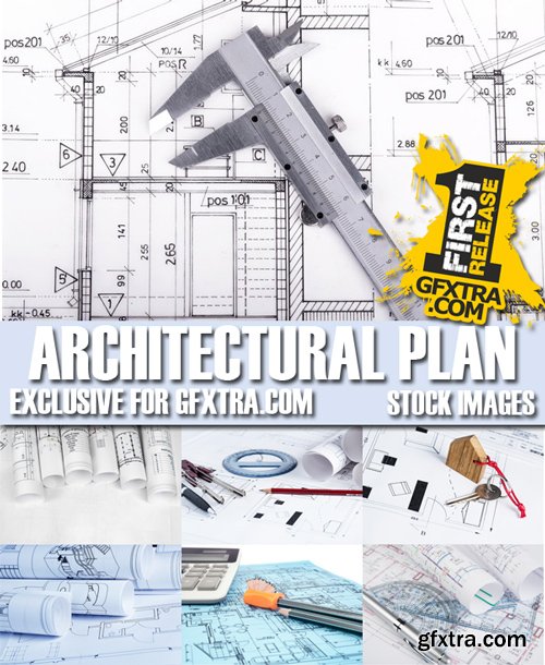 Stock Photos - Architectural Plan, 25xJPG