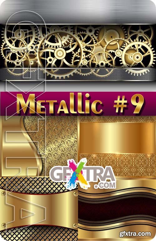 Metallic Backgrounds #9 - Stock Vector