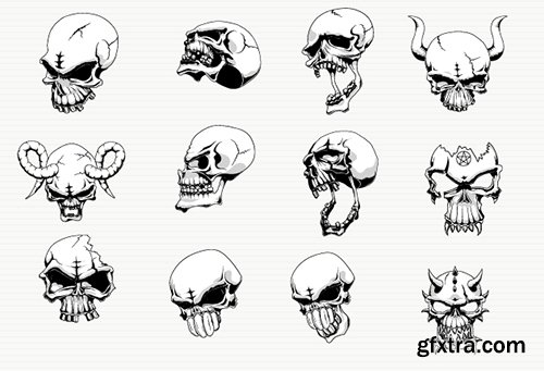Vector Skull Set 1