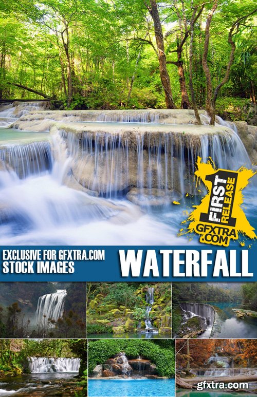 Stock Photos - Waterfall, 25xJPG