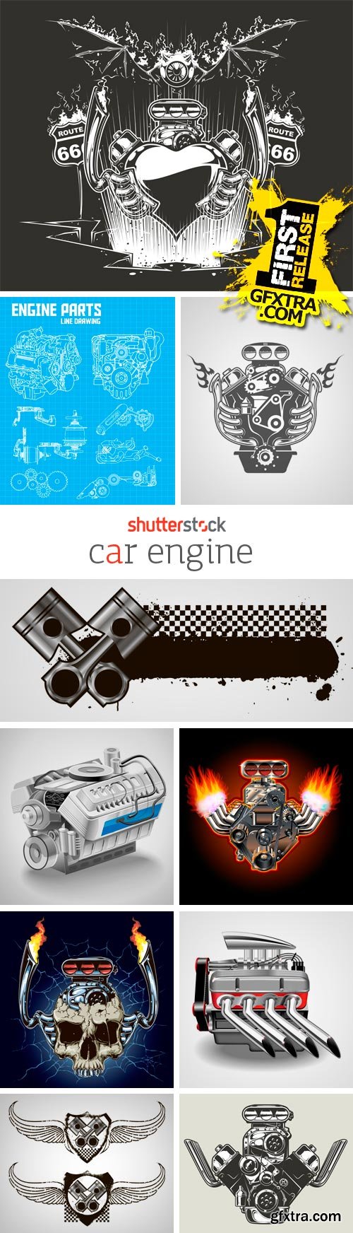 Car Engine 25xEPS