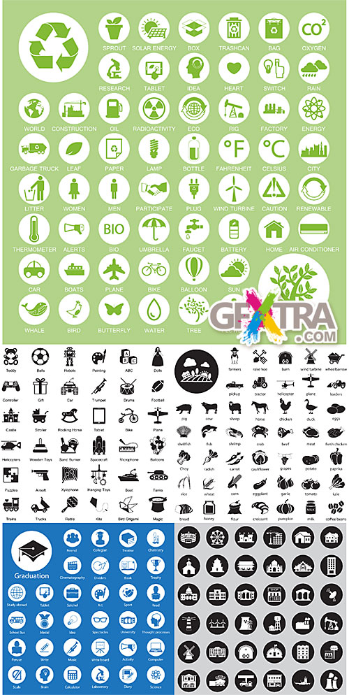 Various vector icons set 11