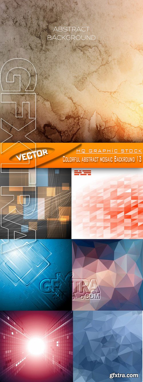 Stock Vector - Colorful abstract mosaic Backround 13