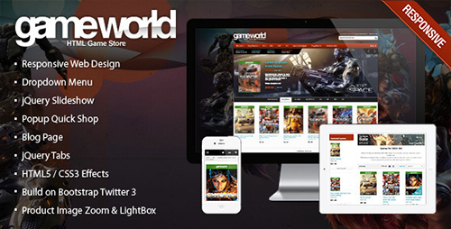 ThemeForest - GameWorld v1.1 - Responsive HTML Theme - FULL