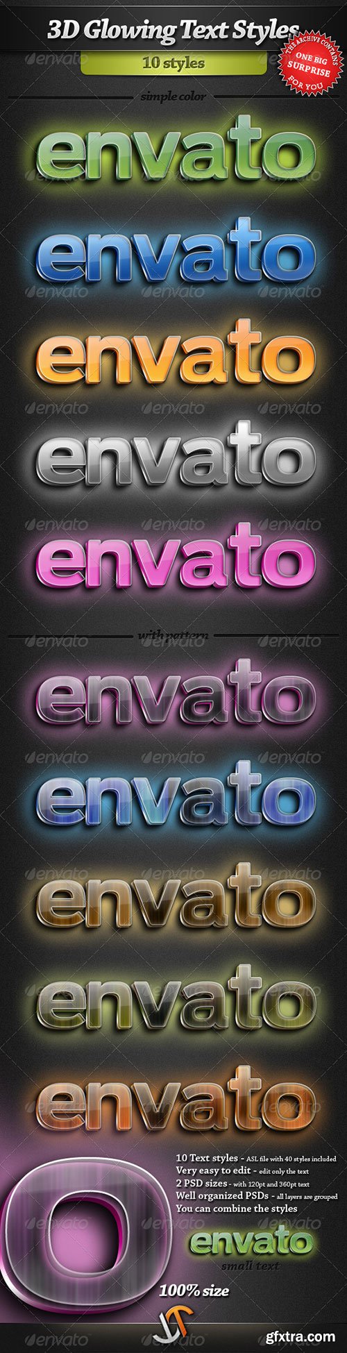 GraphicRiver - 3D Glowing Text Styles