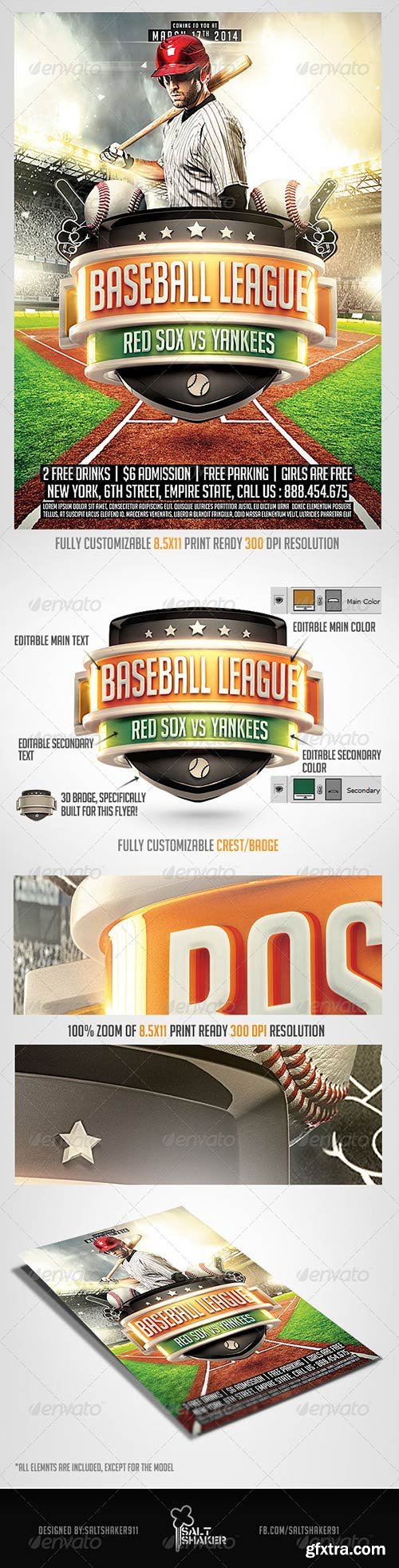 GraphicRiver - Baseball League Flyer Template