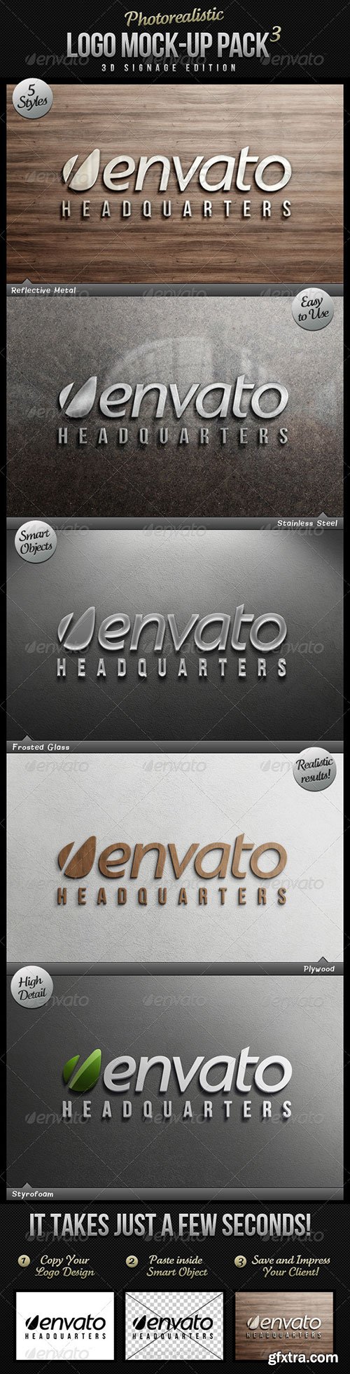 GraphicRiver - Photorealistic Logo Mock-Up Pack 3