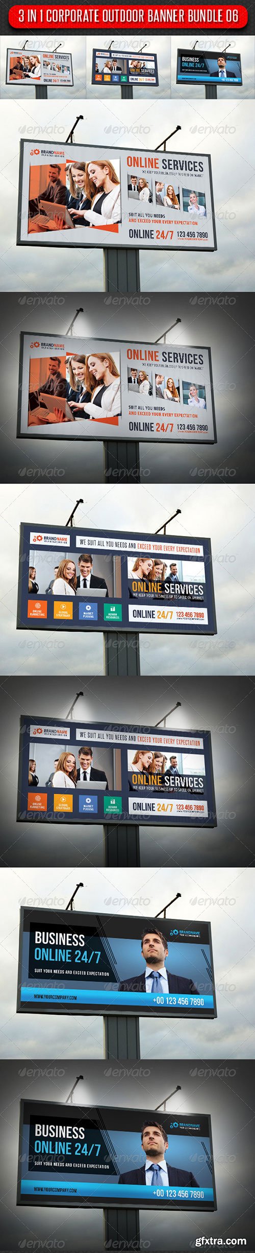 Graphicriver - 3 in 1 Corporate Outdoor Banner Bundle 07