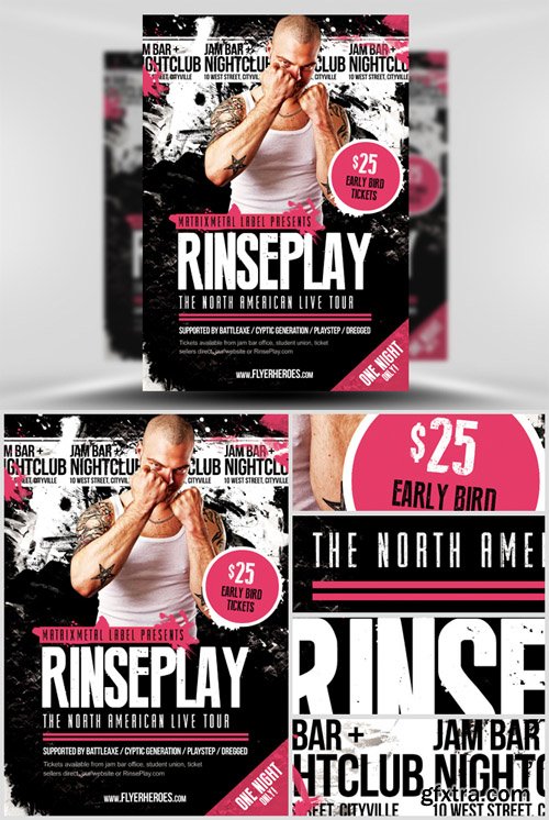 Rinseplay Rock Band Flyer Template