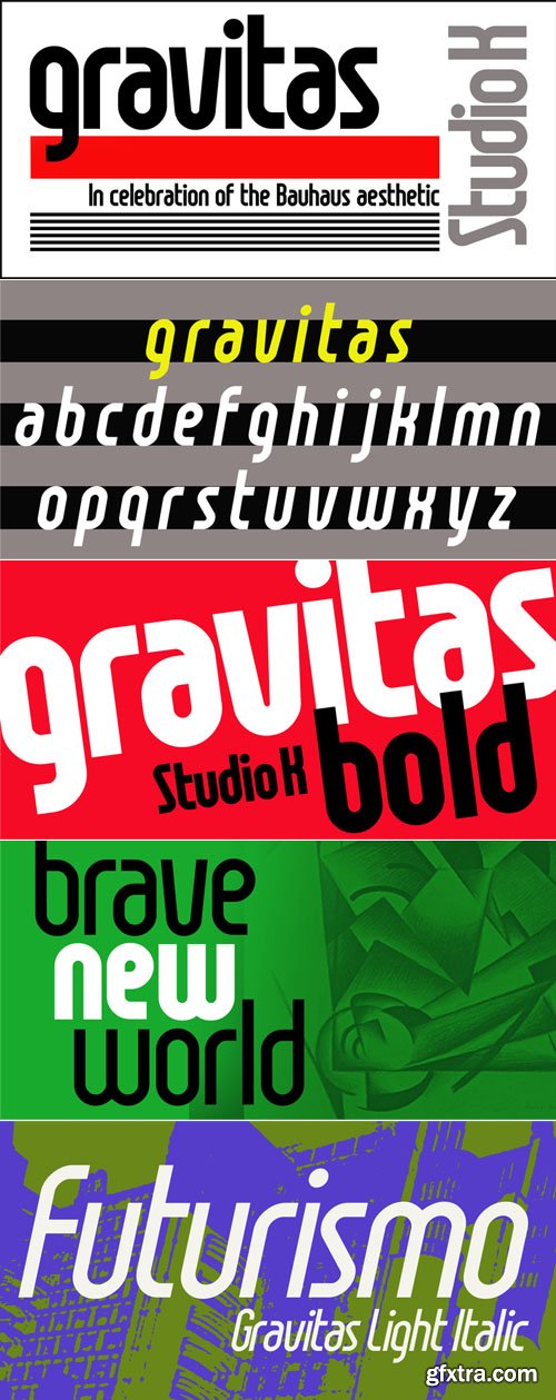 Gravitas Font Family - 6 Fonts for $140