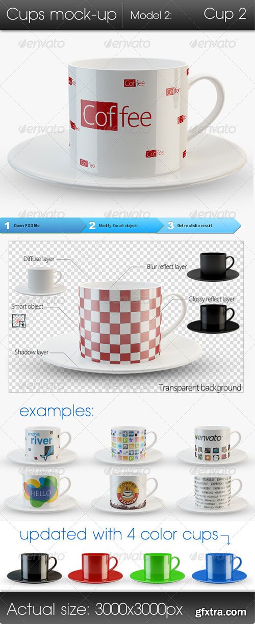 Graphicriver - Cups Mock-up Model2: Cup2
