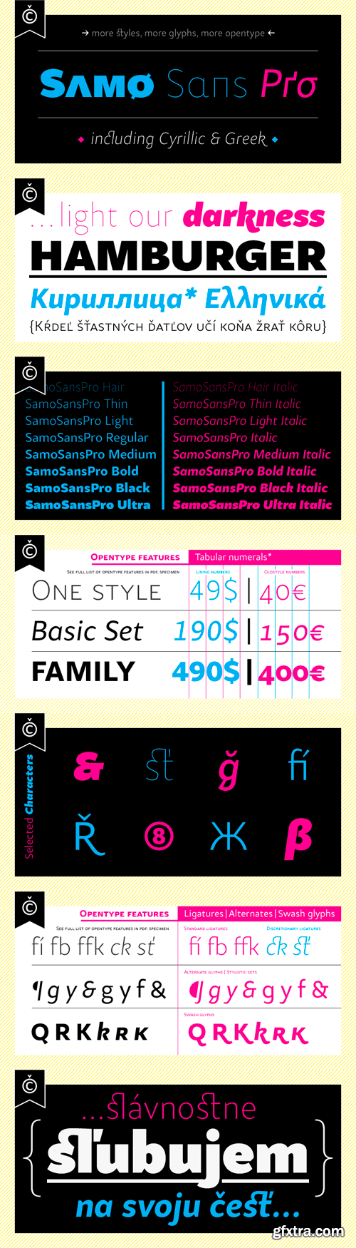 Samo Sans Pro Font Family - 16 Fonts for $490