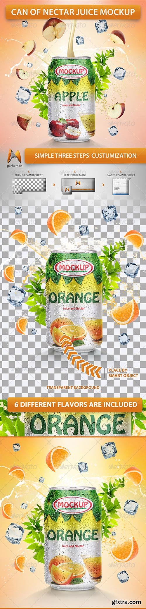 GraphicRiver - Can of Nectar Juice Mockup