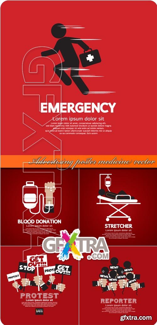 Advertising poster medicine vector