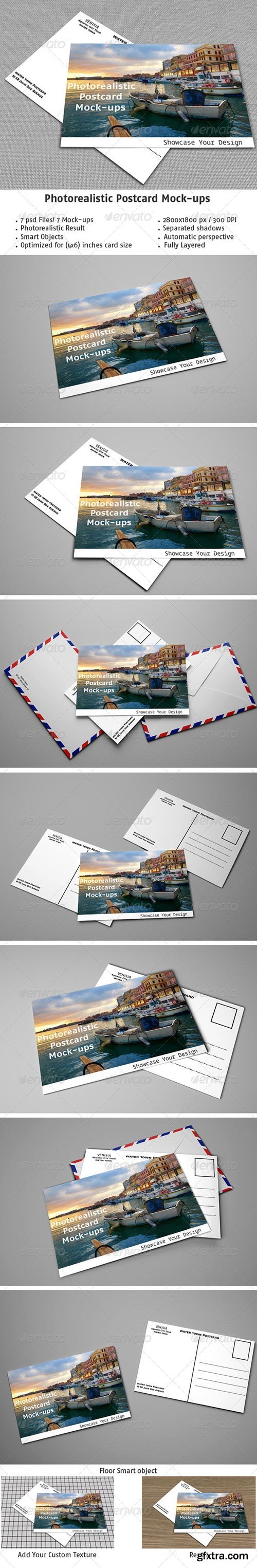 GraphicRiver - Realistic Postcard Mock-ups