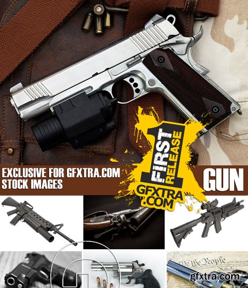 Stock Photos - Gun, weapon, 25xJPG