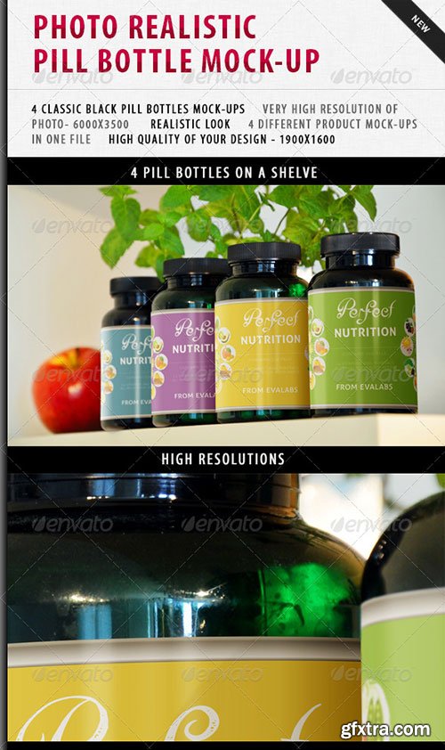 GraphicRiver - Photo-realistic Pill Bottles Mock-up