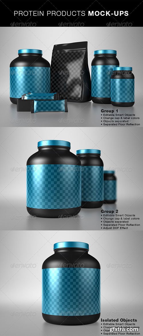GraphicRiver - Protein Products Mock-Ups