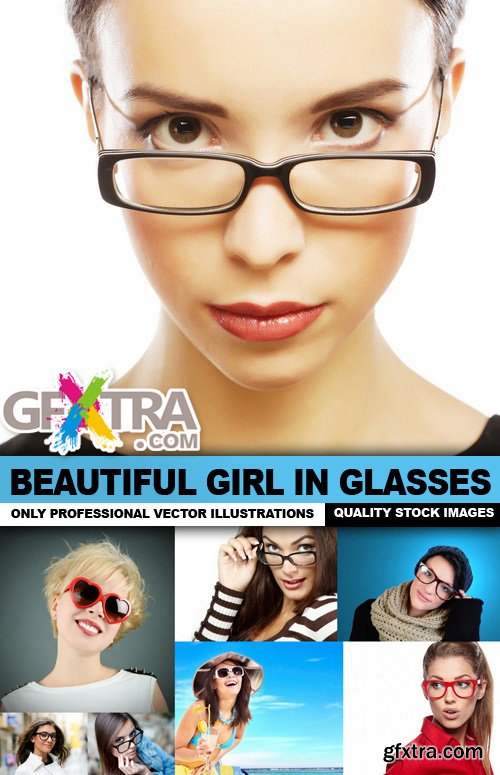 Beautiful Girl in Glasses 25xJPG