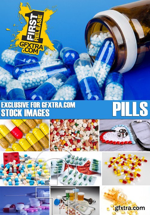 Stock Photos - Pills, Tablet, medicine, 25xJPG
