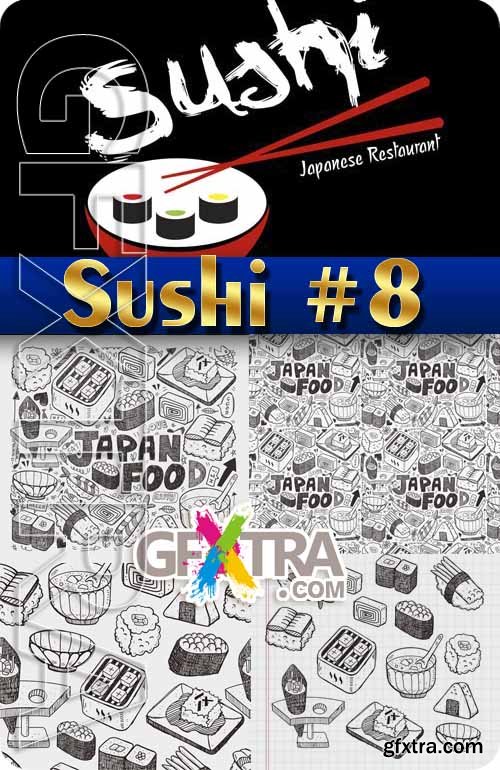 Sushi Menu #8 - Stock Vector