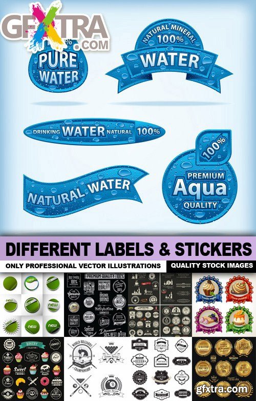 Different Labels & Stickers 25xEPS