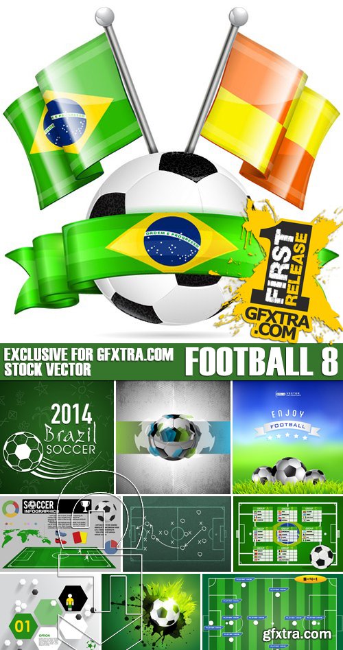 Stock Vectors - Football, soccer 8, 25xEPS