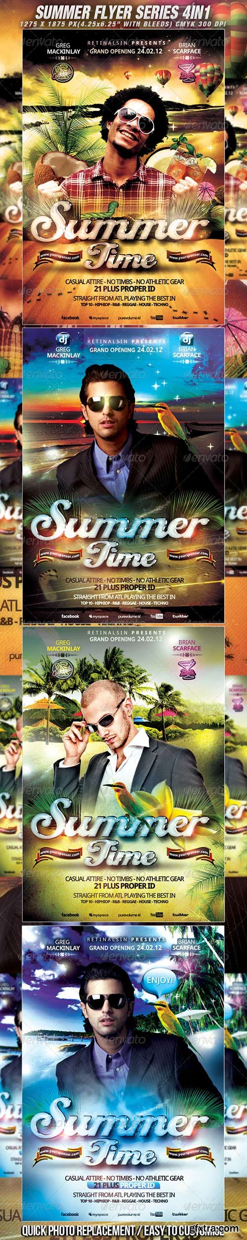 GraphicRiver - Summer Flyer Series - 4in1 / High Quality