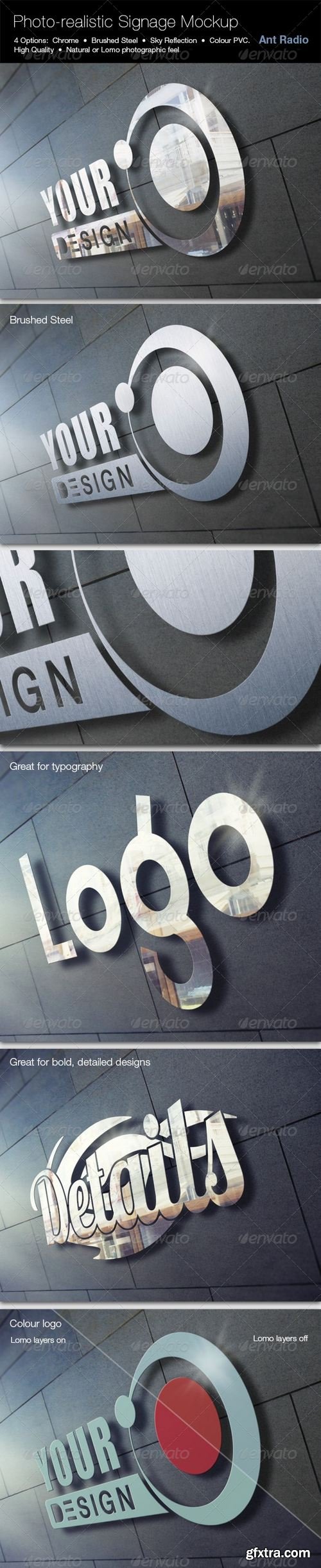 Graphicriver Photorealistic Metal Signage Mock-up 7783448