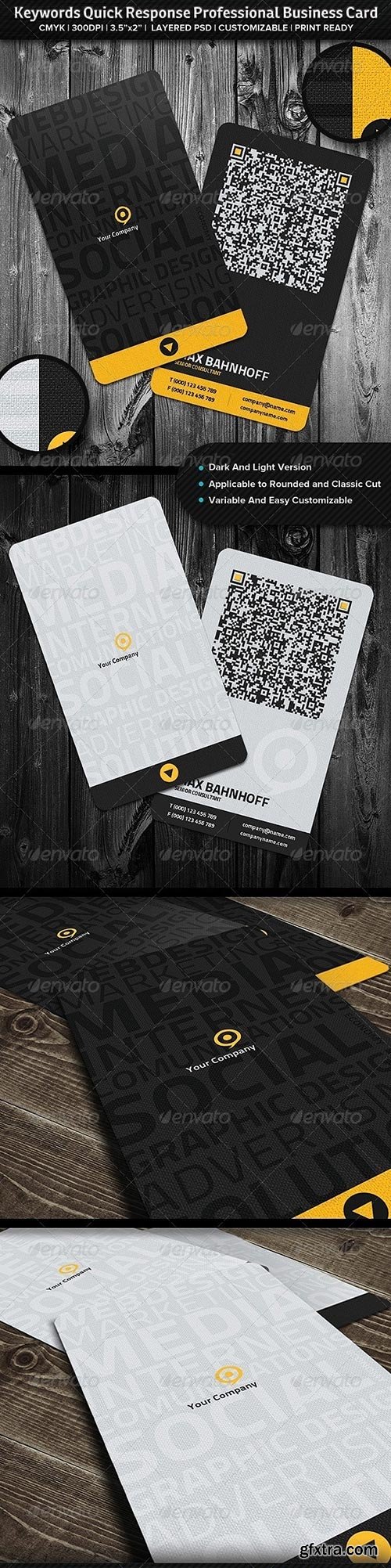GraphicRiver - Keywords Quick Response Professional Business Card