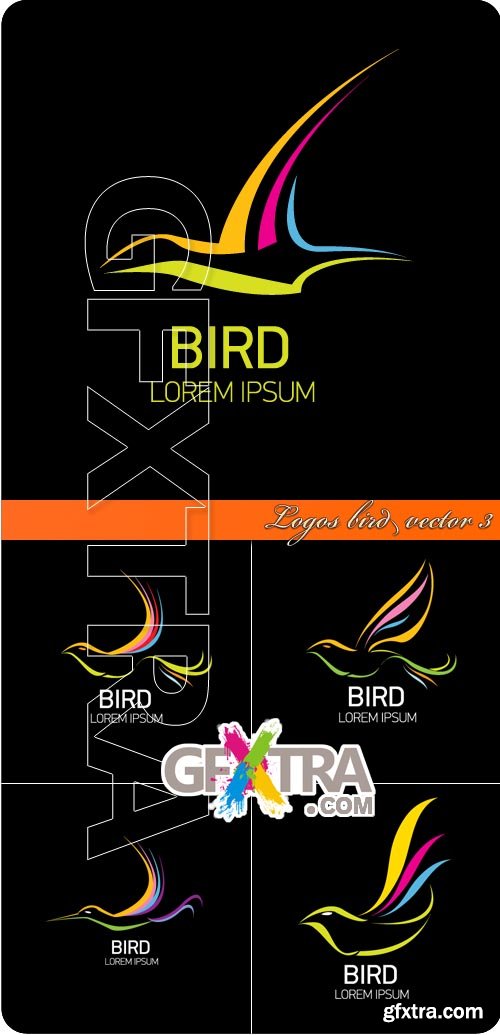Logos bird vector 3