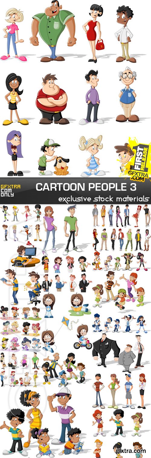 Cartoon People #3, 25xEPS