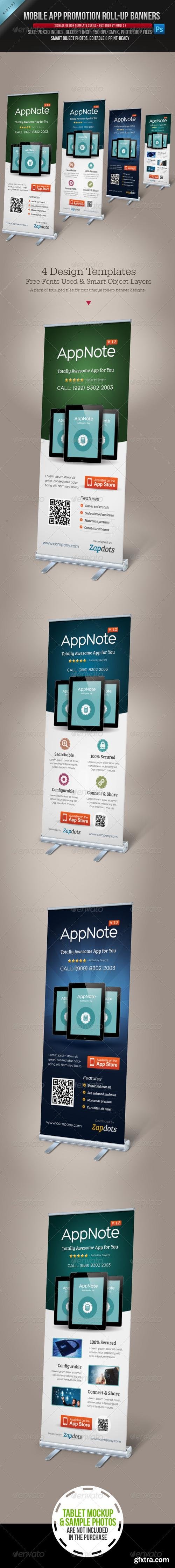 GraphicRiver - Mobile App Promotion Roll-up Banners - 4042603