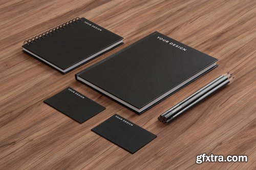 Stationery Mockup with Notebook