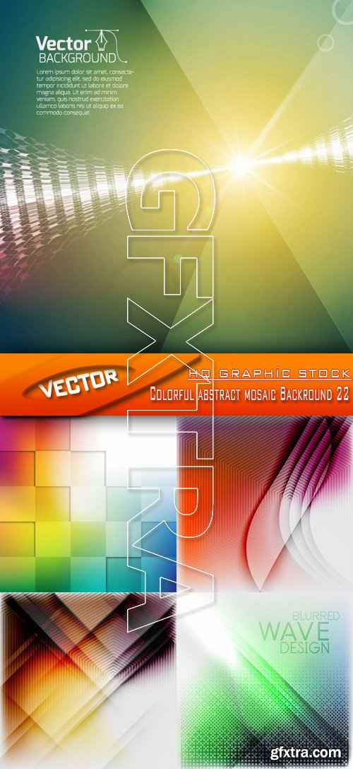 Stock Vector - Colorful abstract mosaic Backround 22