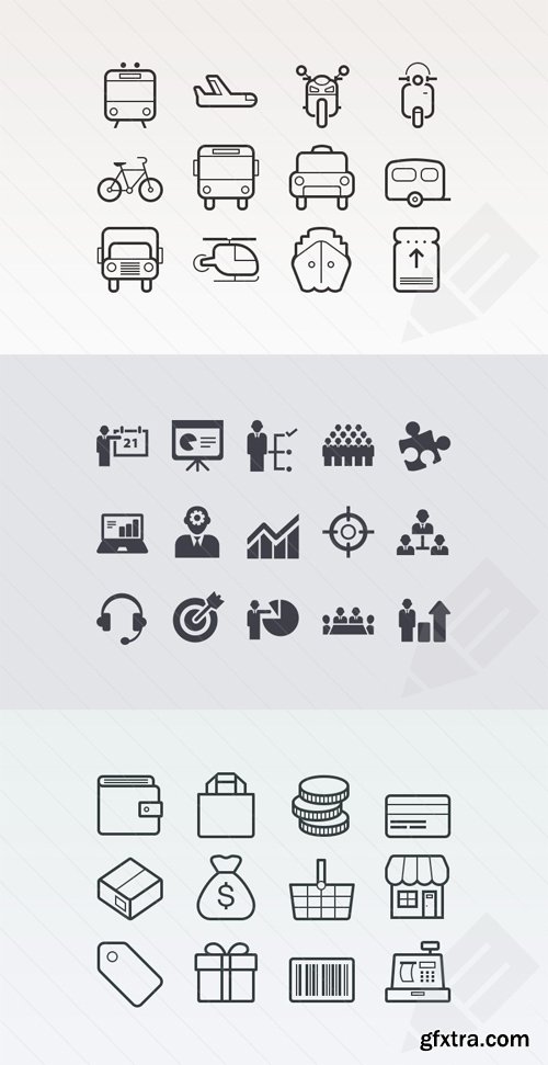 Business and Ecommerce Vector Icon Set