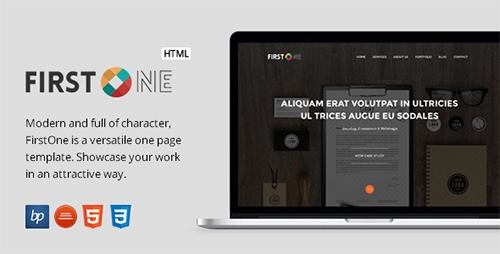 ThemeForest - FirstOne - Responsive One Page HTML5 Template - RIP