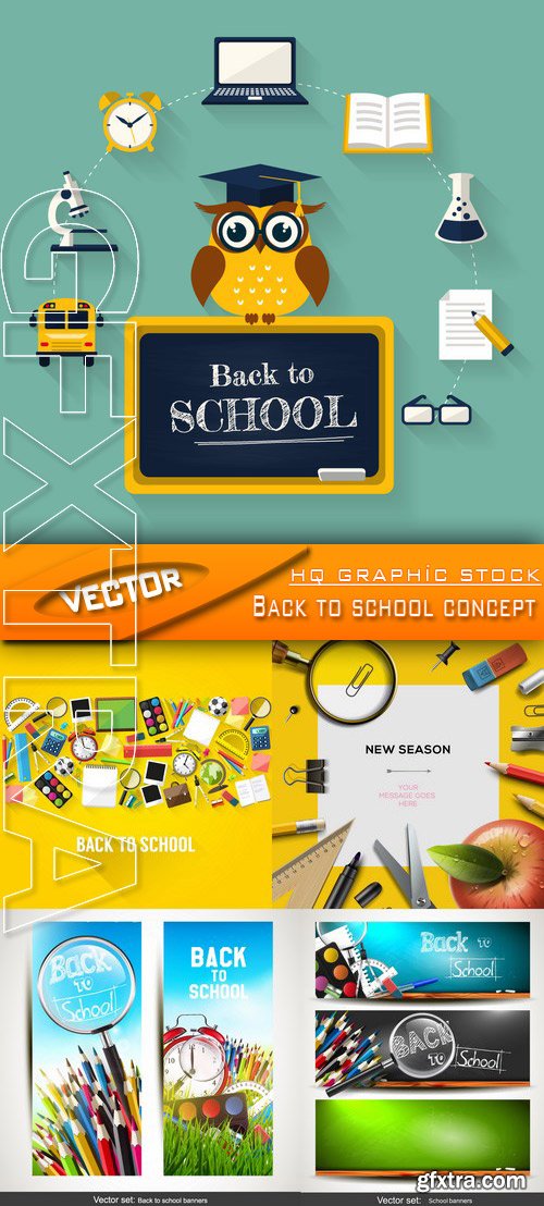 Back to school concept 5xEPS