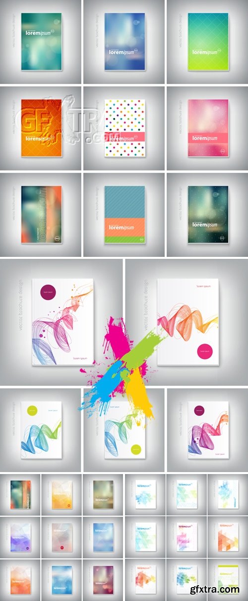 Brochure Abstract Cover Templates Vector